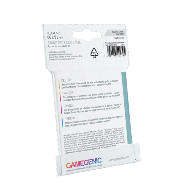 gam000209_2 Sleeves Prime GAMEGENIC – Lot de 50