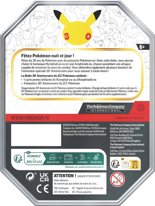 Pokebox 20th Back Arset Pokébox 30e Anniversaire (Nymphali ex & Amphinobi ex)