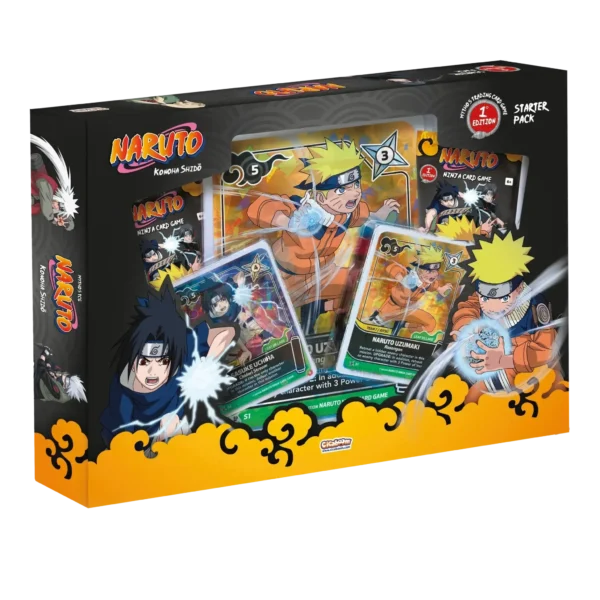 5471-Coffret-NarutoTCG-carre-h10 Coffret Starter Pack – Konoha Shidō – Sasuke & Naruto (1er Édition)