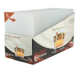 6979-TopLoader-PHOE-carre-h10 Toploader Deluxe Phoenix Shield – Lot de 100